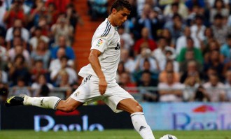 欧冠赛场上的任意球大师：C罗攻入12球领跑