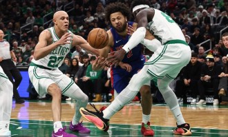 坎宁安32+10布朗34+8+7 活塞击败凯尔特人迎四连胜